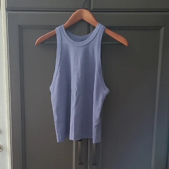 Calvin Klein Light Blue Ribbed Tank Top - Picture 5 of 8